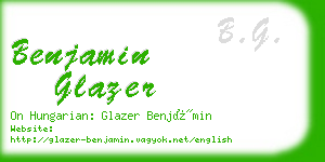 benjamin glazer business card